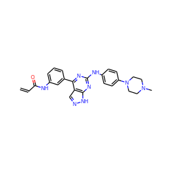 C=CC(=O)Nc1cccc(-c2nc(Nc3ccc(N4CCN(C)CC4)cc3)nc3[nH]ncc23)c1 ZINC000148416708