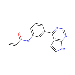 C=CC(=O)Nc1cccc(-c2ncnc3[nH]ccc23)c1 ZINC001772620146