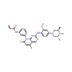 C=CC(=O)Nc1cccc(-n2c(=O)cc(C)c3cnc(Nc4ccc(N5C[C@@H](C)N(C)[C@H](C)C5)cc4OC)nc32)c1 ZINC001772581216