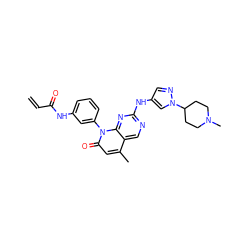 C=CC(=O)Nc1cccc(-n2c(=O)cc(C)c3cnc(Nc4cnn(C5CCN(C)CC5)c4)nc32)c1 ZINC001772601440