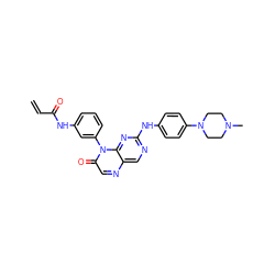 C=CC(=O)Nc1cccc(-n2c(=O)cnc3cnc(Nc4ccc(N5CCN(C)CC5)cc4)nc32)c1 ZINC000096933667