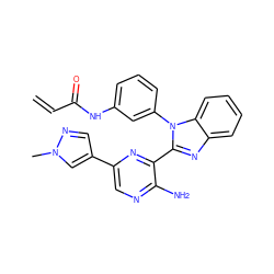 C=CC(=O)Nc1cccc(-n2c(-c3nc(-c4cnn(C)c4)cnc3N)nc3ccccc32)c1 ZINC000653865364