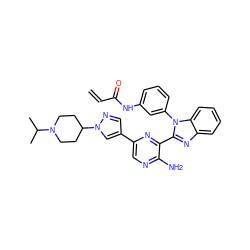 C=CC(=O)Nc1cccc(-n2c(-c3nc(-c4cnn(C5CCN(C(C)C)CC5)c4)cnc3N)nc3ccccc32)c1 ZINC000653900957