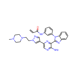 C=CC(=O)Nc1cccc(-n2c(-c3nc(-c4cnn(CCN5CCN(C)CC5)c4)cnc3N)nc3ccccc32)c1 ZINC000653897421