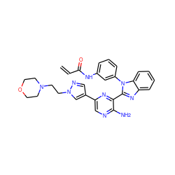 C=CC(=O)Nc1cccc(-n2c(-c3nc(-c4cnn(CCN5CCOCC5)c4)cnc3N)nc3ccccc32)c1 ZINC000653897393