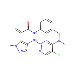 C=CC(=O)Nc1cccc(CN(C)c2nc(Nc3cnn(C)c3)ncc2Cl)c1 ZINC000473090883