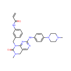 C=CC(=O)Nc1cccc(CN2C(=O)N(C)Cc3cnc(Nc4ccc(N5CCN(C)CC5)cc4)nc32)c1 ZINC000473088656