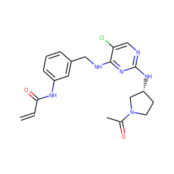 C=CC(=O)Nc1cccc(CNc2nc(N[C@@H]3CCN(C(C)=O)C3)ncc2Cl)c1 ZINC000473100679