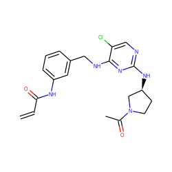 C=CC(=O)Nc1cccc(CNc2nc(N[C@H]3CCN(C(C)=O)C3)ncc2Cl)c1 ZINC000473100678