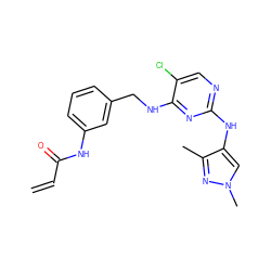 C=CC(=O)Nc1cccc(CNc2nc(Nc3cn(C)nc3C)ncc2Cl)c1 ZINC000473102992