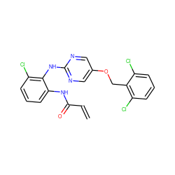 C=CC(=O)Nc1cccc(Cl)c1Nc1ncc(OCc2c(Cl)cccc2Cl)cn1 ZINC001772613218