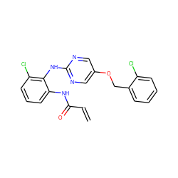 C=CC(=O)Nc1cccc(Cl)c1Nc1ncc(OCc2ccccc2Cl)cn1 ZINC001772610785