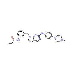 C=CC(=O)Nc1cccc(Cn2ccc3cnc(Nc4ccc(N5CCN(C)CC5)cc4)nc32)c1 ZINC000473086039