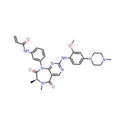 C=CC(=O)Nc1cccc(N2C(=O)[C@H](C)N(C)C(=O)c3cnc(Nc4ccc(N5CCN(C)CC5)cc4OC)nc32)c1 ZINC000169326914