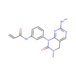 C=CC(=O)Nc1cccc(N2C(=O)N(C)Cc3cnc(NC)nc32)c1 ZINC000084653617