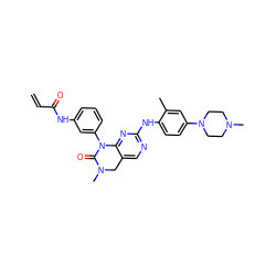 C=CC(=O)Nc1cccc(N2C(=O)N(C)Cc3cnc(Nc4ccc(N5CCN(C)CC5)cc4C)nc32)c1 ZINC000084757234