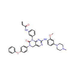 C=CC(=O)Nc1cccc(N2C(=O)N(c3ccc(Oc4ccccc4)cc3)Cc3cnc(Nc4ccc(N5CCN(C)CC5)cc4OC)nc32)c1 ZINC000084654054