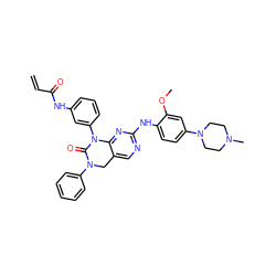 C=CC(=O)Nc1cccc(N2C(=O)N(c3ccccc3)Cc3cnc(Nc4ccc(N5CCN(C)CC5)cc4OC)nc32)c1 ZINC000084757242