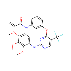 C=CC(=O)Nc1cccc(Oc2nc(Nc3ccc(OC)c(OC)c3OC)ncc2C(F)(F)F)c1 ZINC000200699516