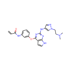 C=CC(=O)Nc1cccc(Oc2nc(Nc3cnn(CCN(C)C)c3)nc3[nH]ccc23)c1 ZINC000219572311