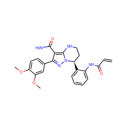 C=CC(=O)Nc1ccccc1[C@@H]1CCNc2c(C(N)=O)c(-c3ccc(OC)c(OC)c3)nn21 ZINC001772615026