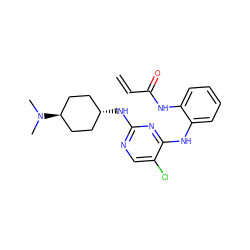 C=CC(=O)Nc1ccccc1Nc1nc(N[C@H]2CC[C@H](N(C)C)CC2)ncc1Cl ZINC000474606057