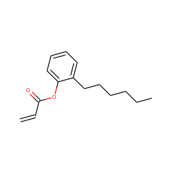 C=CC(=O)Oc1ccccc1CCCCCC ZINC000028863310