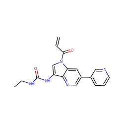 C=CC(=O)n1cc(NC(=O)NCC)c2ncc(-c3cccnc3)cc21 ZINC000653761925