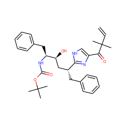 C=CC(C)(C)C(=O)c1c[nH]c([C@H](Cc2ccccc2)C[C@H](O)[C@H](Cc2ccccc2)NC(=O)OC(C)(C)C)n1 ZINC000026841078