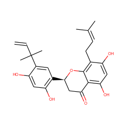 C=CC(C)(C)c1cc([C@@H]2CC(=O)c3c(O)cc(O)c(CC=C(C)C)c3O2)c(O)cc1O ZINC000015121001