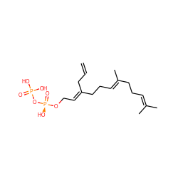 C=CC/C(=C\CO[P@](=O)(O)OP(=O)(O)O)CC/C=C(\C)CCC=C(C)C ZINC000013557435