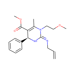 C=CC/N=C1\N[C@@H](c2ccccc2)C(C(=O)OC)=C(C)N1CCOC ZINC000015935434