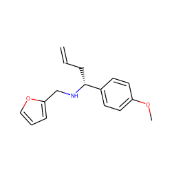 C=CC[C@@H](NCc1ccco1)c1ccc(OC)cc1 ZINC000000300115