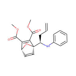 C=CC[C@@H](Nc1ccccc1)[C@@]12C=C[C@@H](O1)C(C(=O)OC)=C2C(=O)OC ZINC000004859436