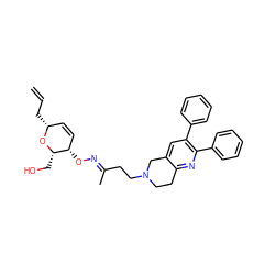 C=CC[C@@H]1C=C[C@H](O/N=C(\C)CCN2CCc3nc(-c4ccccc4)c(-c4ccccc4)cc3C2)[C@H](CO)O1 ZINC000038149170