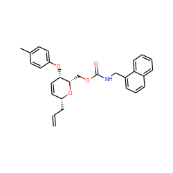 C=CC[C@@H]1C=C[C@H](Oc2ccc(C)cc2)[C@H](COC(=O)NCc2cccc3ccccc23)O1 ZINC000008035600