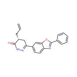 C=CC[C@@H]1CC(c2ccc3nc(-c4ccccc4)oc3c2)=NNC1=O ZINC000169023040