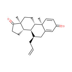 C=CC[C@@H]1CC2=CC(=O)C=C[C@]2(C)[C@H]2CC[C@]3(C)C(=O)CC[C@H]3[C@@H]21 ZINC000204882340