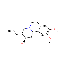 C=CC[C@@H]1CN2CCc3cc(OC)c(OC)cc3[C@@H]2C[C@H]1O ZINC000071333472