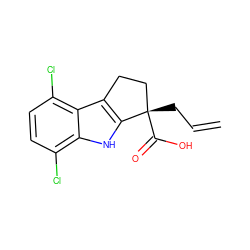 C=CC[C@]1(C(=O)O)CCc2c1[nH]c1c(Cl)ccc(Cl)c21 ZINC000036350378