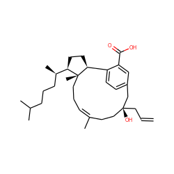C=CC[C@]1(O)CC/C(C)=C\CC[C@@]2(C)[C@@H](CC[C@@H]2[C@H](C)CCCC(C)C)c2ccc(cc2C(=O)O)C1 ZINC000029412198