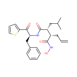 C=CC[C@H](C(=O)NO)[C@@H](CC(C)C)C(=O)N[C@@H](Cc1ccccc1)C(=O)c1cccs1 ZINC000011688041