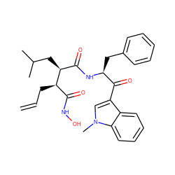 C=CC[C@H](C(=O)NO)[C@@H](CC(C)C)C(=O)N[C@@H](Cc1ccccc1)C(=O)c1cn(C)c2ccccc12 ZINC000026971140