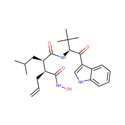 C=CC[C@H](C(=O)NO)[C@@H](CC(C)C)C(=O)N[C@H](C(=O)c1c[nH]c2ccccc12)C(C)(C)C ZINC000003821592