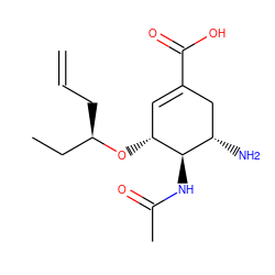 C=CC[C@H](CC)O[C@@H]1C=C(C(=O)O)C[C@H](N)[C@H]1NC(C)=O ZINC000004134490