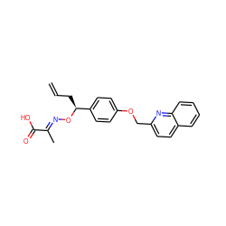 C=CC[C@H](O/N=C(\C)C(=O)O)c1ccc(OCc2ccc3ccccc3n2)cc1 ZINC000013557757