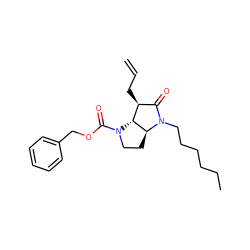 C=CC[C@H]1C(=O)N(CCCCCC)[C@H]2CCN(C(=O)OCc3ccccc3)[C@@H]21 ZINC000026499631