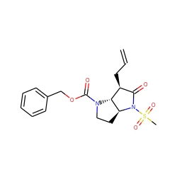 C=CC[C@H]1C(=O)N(S(C)(=O)=O)[C@H]2CCN(C(=O)OCc3ccccc3)[C@@H]21 ZINC000013781263