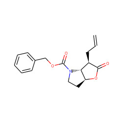 C=CC[C@H]1C(=O)O[C@H]2CCN(C(=O)OCc3ccccc3)[C@@H]21 ZINC000013781257