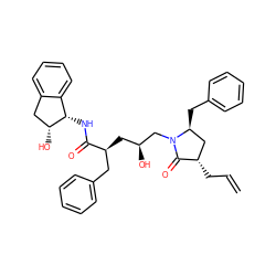 C=CC[C@H]1C[C@H](Cc2ccccc2)N(C[C@@H](O)C[C@@H](Cc2ccccc2)C(=O)N[C@H]2c3ccccc3C[C@H]2O)C1=O ZINC000028391857